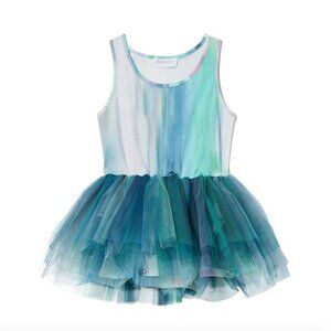 iloveplum B.A.E. Watercolor Tutu Dress, Alba Teal, I love plum ballet tutu